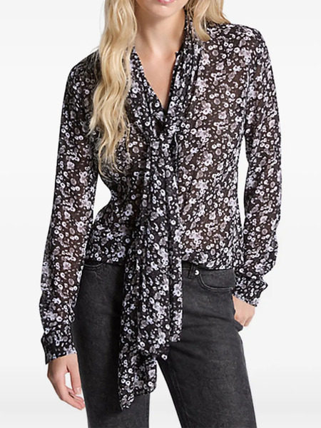  Michael Kors Floral-print Blouse - Black 