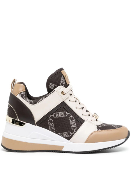  Michael Kors Georgie Logo-debossed Sneakers - Brown 
