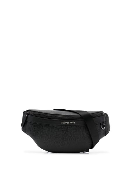  Michael Kors Greyson Pebbled Belt Bag - Black 