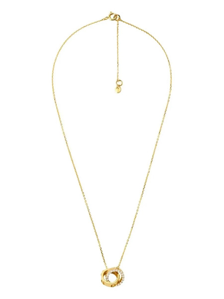  Michael Kors Interlocking-circles Rhinestone Necklace - Gold 