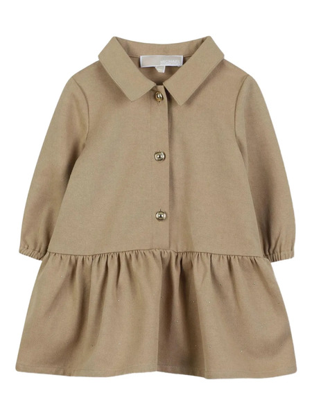  Michael Kors Kids Collared Button-up Dress - Neutrals 