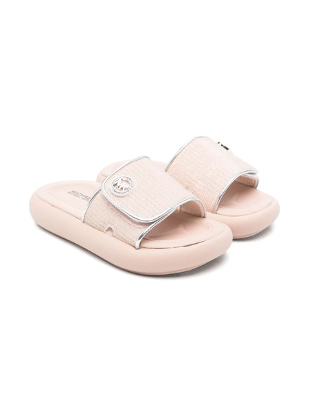 Michael Kors Kids Logo-plaque Slippers - Pink 