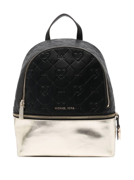  Michael Kors Kids Metallic Quilted Backpack - Black 