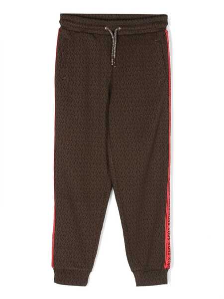  Michael Kors Kids Monogram-pattern Jogging Bottoms - Brown 
