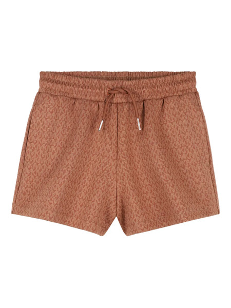  Michael Kors Kids Print Drawstring Shorts - Brown 