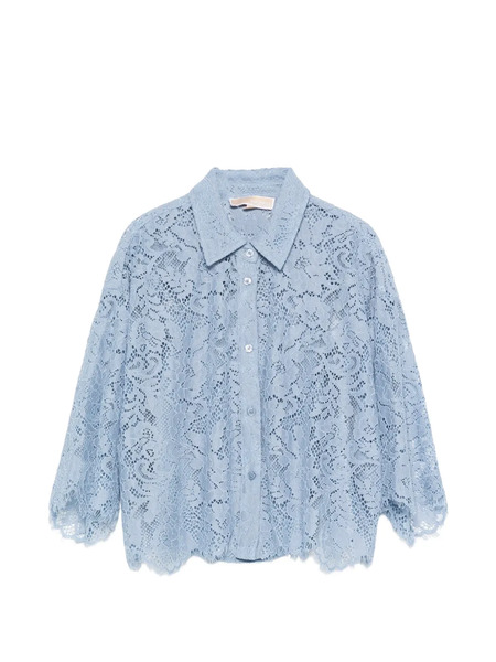  Michael Kors Lace-overlay Shirt - Blue 