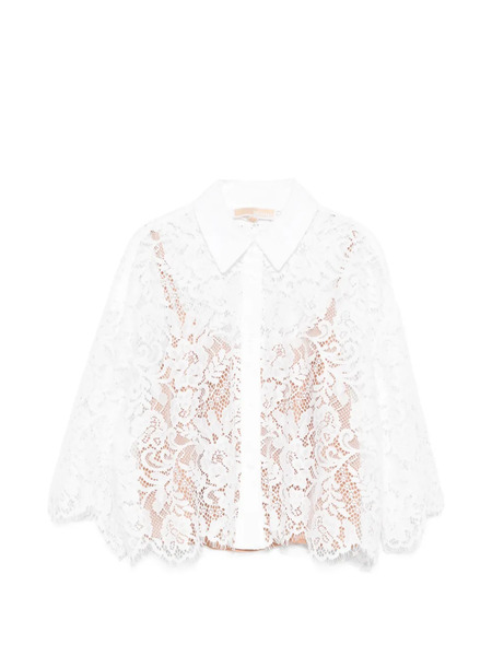  Michael Kors Lace-overlay Shirt - White 