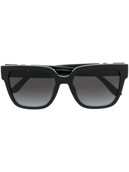  Michael Kors Logo-plaque Square-frame Sunglasses - Black 