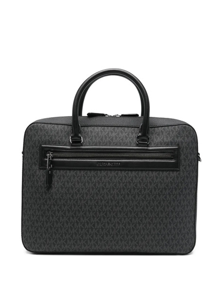  Michael Kors Logo-print Zip Briefcase - Grey 