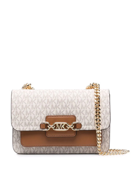  Michael Kors Monogram-logo Shoulder Bag - Neutrals 