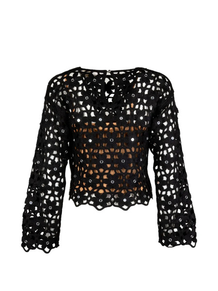  Michael Kors Openwork Sweater - Black 