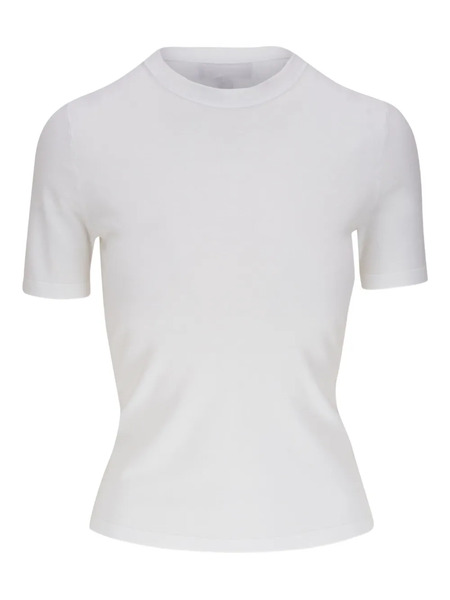  Michael Kors Short-sleeve Ribbed Top - White 