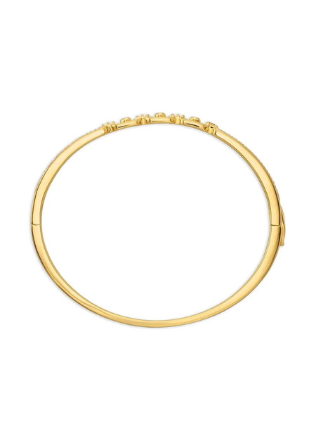  Michael Kors Zirconia Hinged Bracelet - Gold 