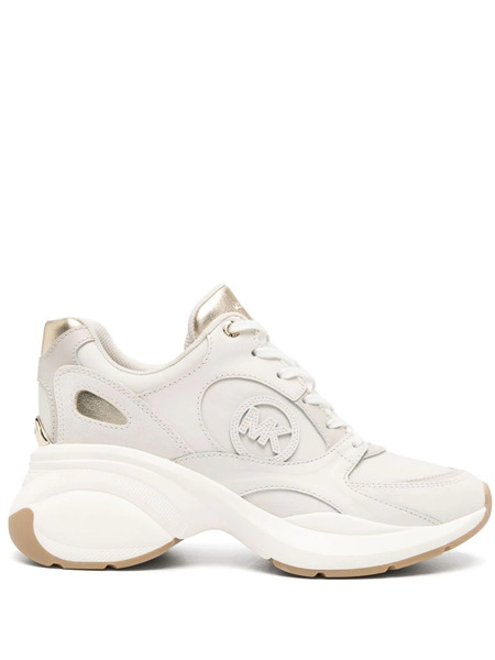  Michael Kors Zuma Leather Sneakers - White 