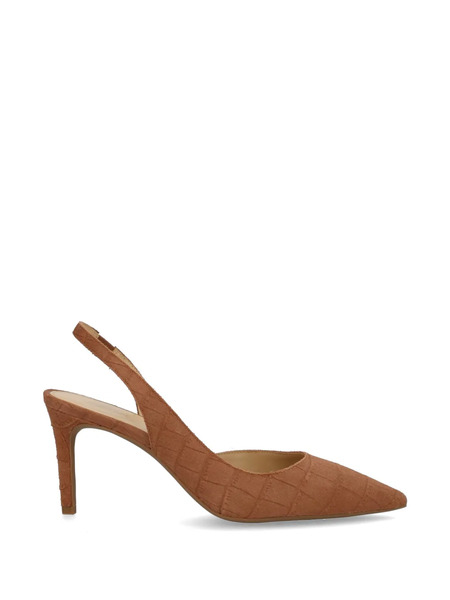  Michael Michael Kors Alina Flex Slingback Heeled Leather Pumps - Brown 