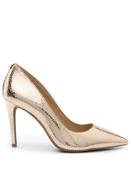  Michael Michael Kors Alina 95mm Leather Pumps - Gold 