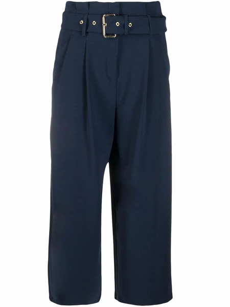  Michael Michael Kors Belted Cropped Trousers - Blue 
