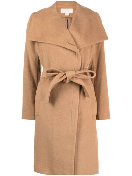 Michael Michael Kors Belted Double-breasted Coat - Brown 