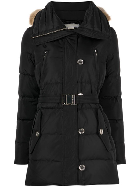  Michael Michael Kors Belted Puffer Coat - Black 