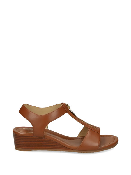  Michael Michael Kors Berkley Zip Leather Sandals - Brown 