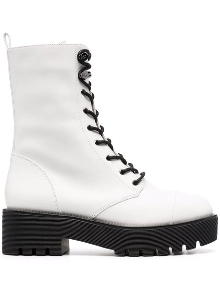  Michael Michael Kors Bryce Lace-up Boots - White 