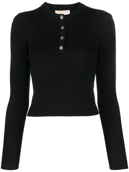  Michael Michael Kors Button-fastening Long-sleeve Top - Black 