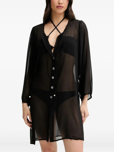  Michael Michael Kors Button Tunic Cover-up - Black 