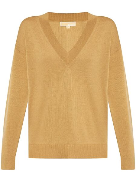  Michael Michael Kors Buttoned Cuffs V-neck Jumper - Neutrals 