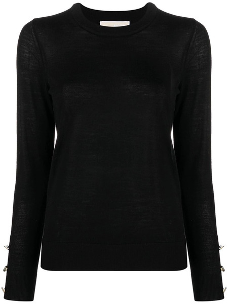  Michael Michael Kors Buttoned Knitted Jumper - Black 