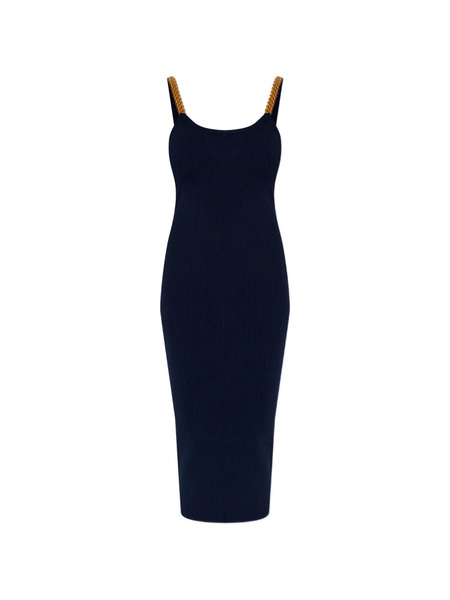  Michael Michael Kors Chain-strap Ribbed Midi Dress - Blue 