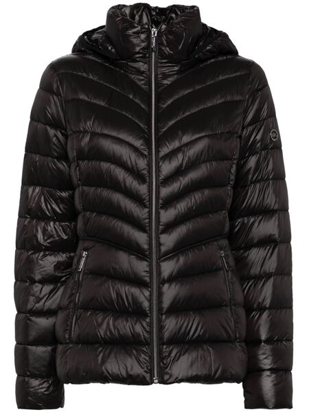  Michael Michael Kors Chevron Packable Jacket - Black 