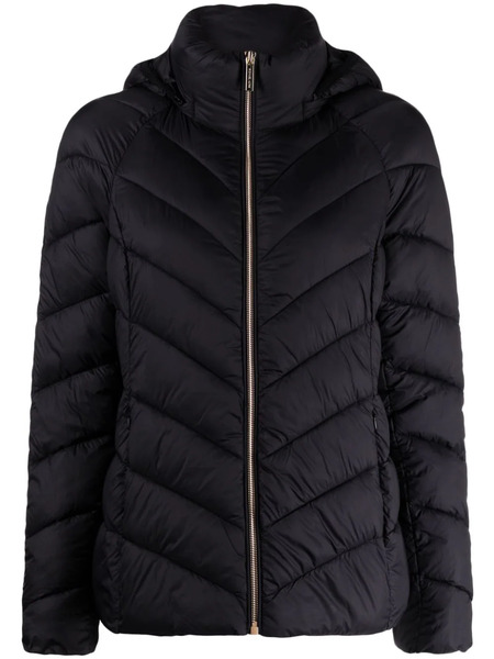 Michael Michael Kors Chevron-quilted Puffer Jacket - Black 