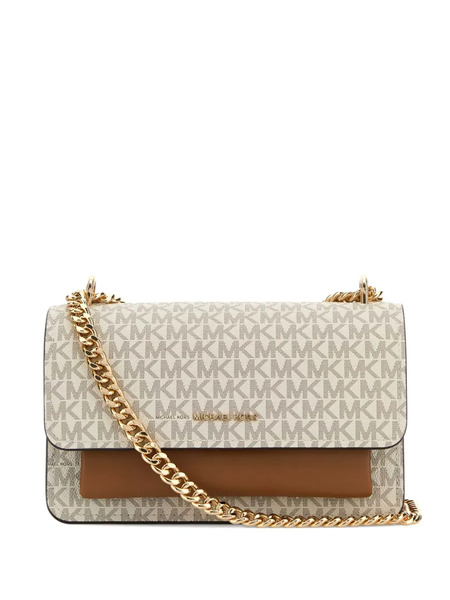  Michael Michael Kors Clair Monogram Cross Body Bag - Neutrals 