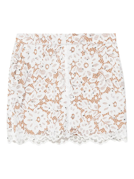  Michael Michael Kors Corded-lace Mini Skirt - White 