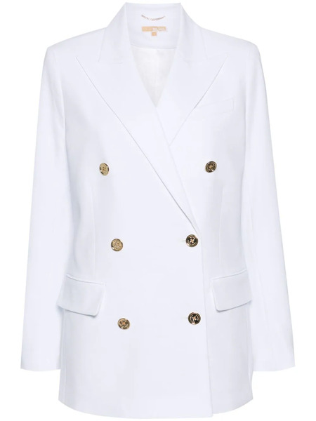  Michael Michael Kors Crepe Double-breasted Blazer - White 