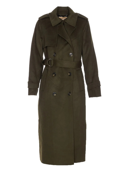  Michael Michael Kors Double-breasted Belted Trench Coat - Green 