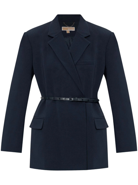  Michael Michael Kors Double-breasted Crepe Blazer - Blue 