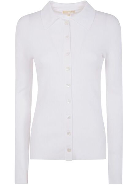  Michael Michael Kors Fine-ribbed Cardigan - White 