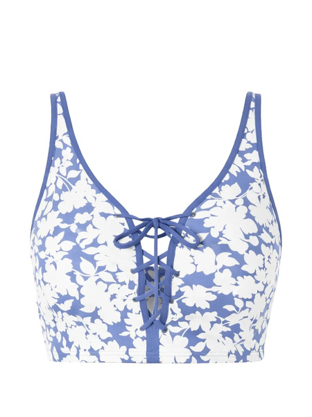  Michael Michael Kors Floral-print Bikini Top - Blue 