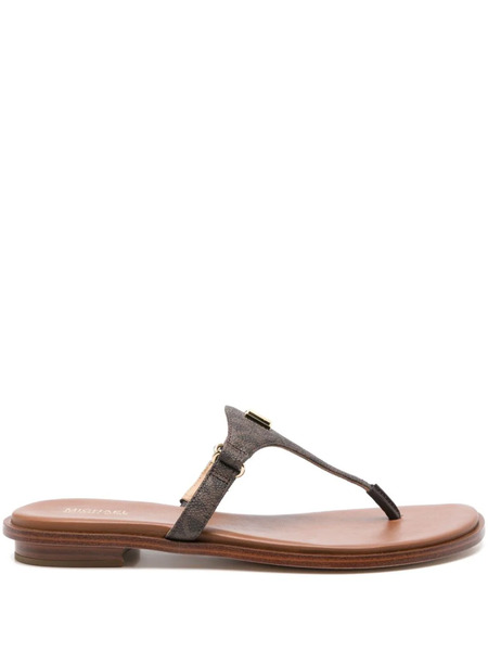  Michael Michael Kors Jillian Logo-plaque Sandals - Brown 