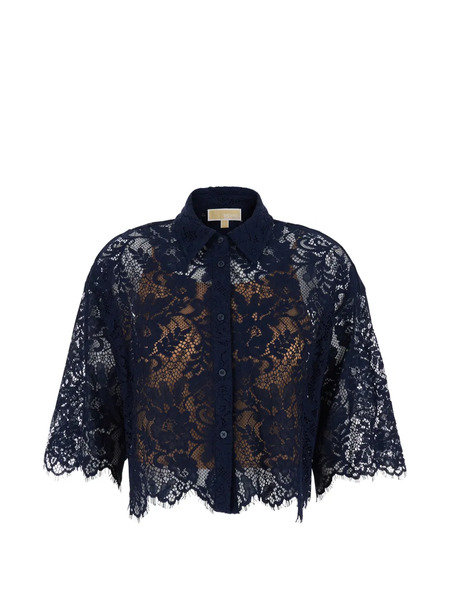  Michael Michael Kors Lace Shirt - Blue 