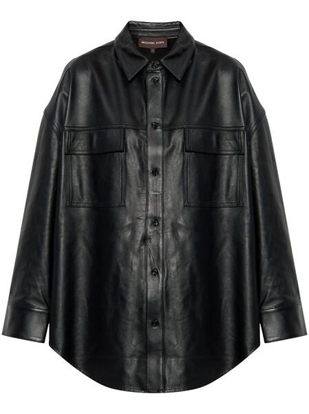  Michael Michael Kors Lambskin Shirt - Black 