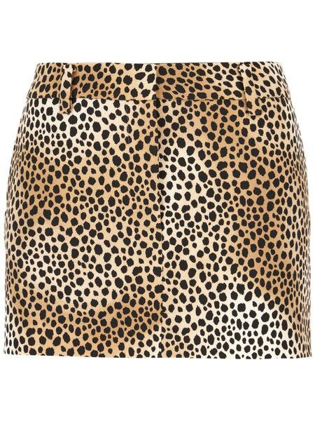  Michael Michael Kors Leopard-print Skirt - Brown 
