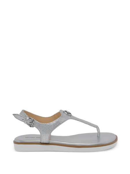 Michael Michael Kors Logo Buckle Sandals - Silver 