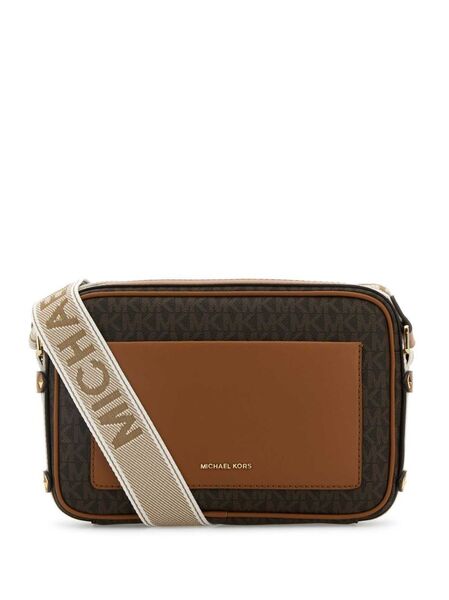  Michael Michael Kors Logo Crossbody Bag - Brown 