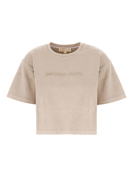  Michael Michael Kors Logo-debossed T-shirt - Neutrals 
