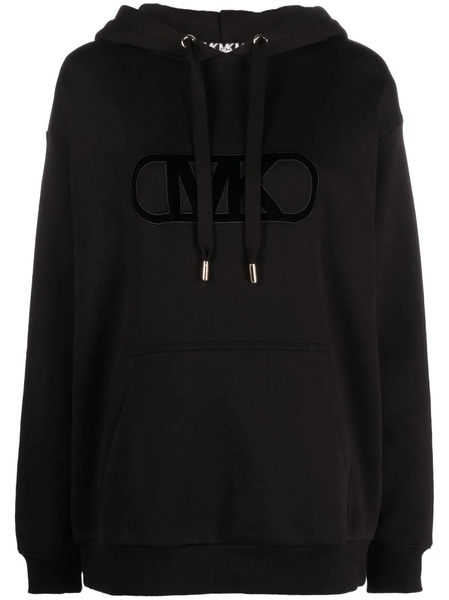 Michael Michael Kors Logo-embossed Drawstring Hoodie - Black 
