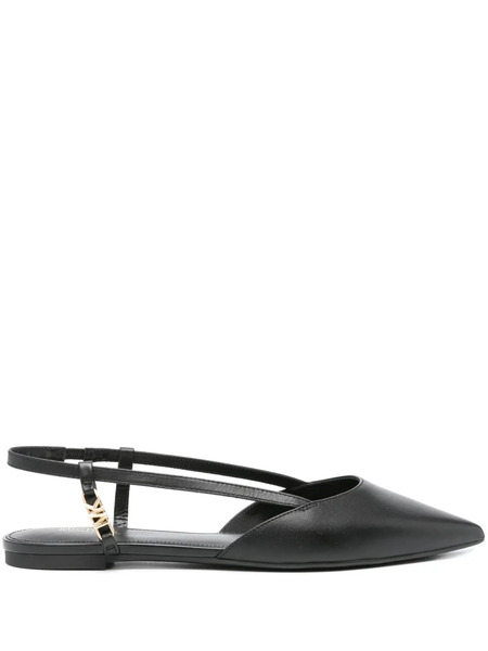  Michael Michael Kors Logo-plaque Leather Pumps - Black 