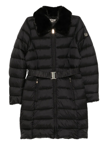  Michael Michael Kors Logo-plaque Padded Coat - Black 