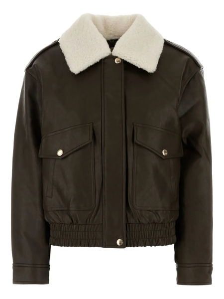  Michael Michael Kors Long-sleeve Shearling-collar Jacket - Brown 